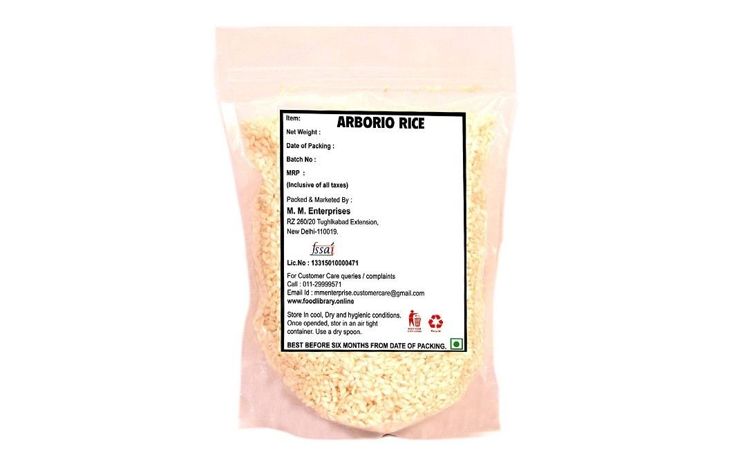 Food Library Italian Arborio Rice    Pack  400 grams